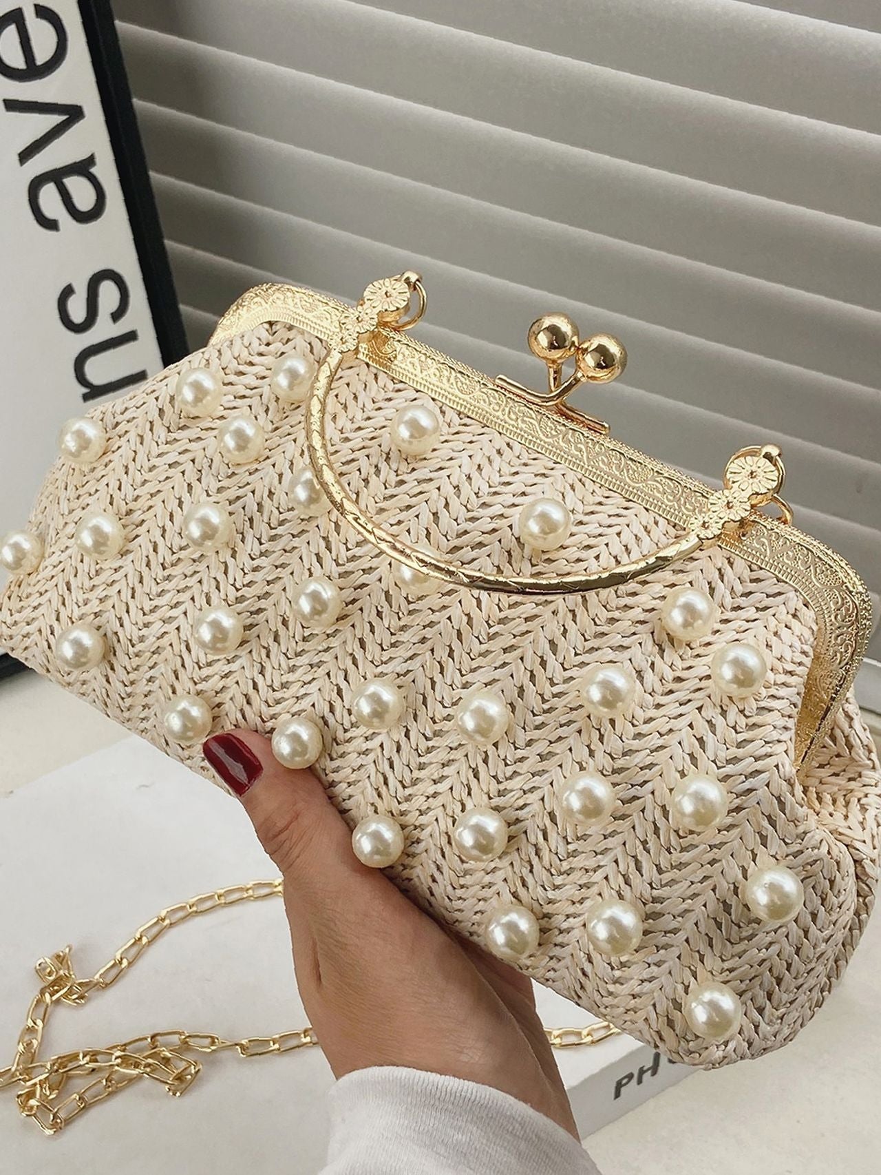 Straw gold chain Handbag – Kyboutique4