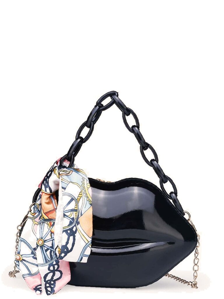 Small Dome Bag Twilly Scarf Decor Double Handle Fashionable