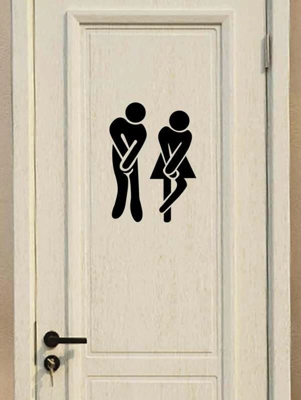 Toilet Gender Sign Door Sticker – OrcaJump Store